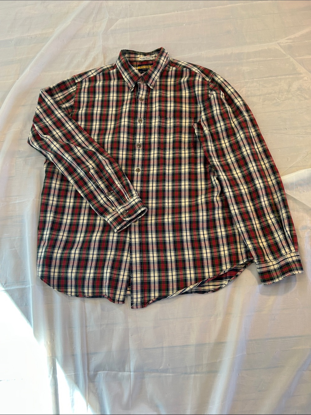 Rugby Ralph Lauren Red, Blue & White Plaid Button-Down Shirt